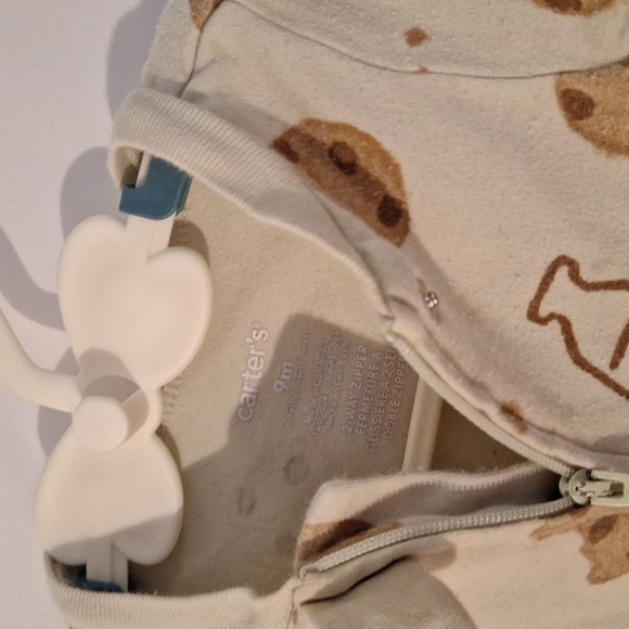 Carter's Child Of Mine 9 month Lot Sharks and Cookies blue green great condition - Picture 4 of 4